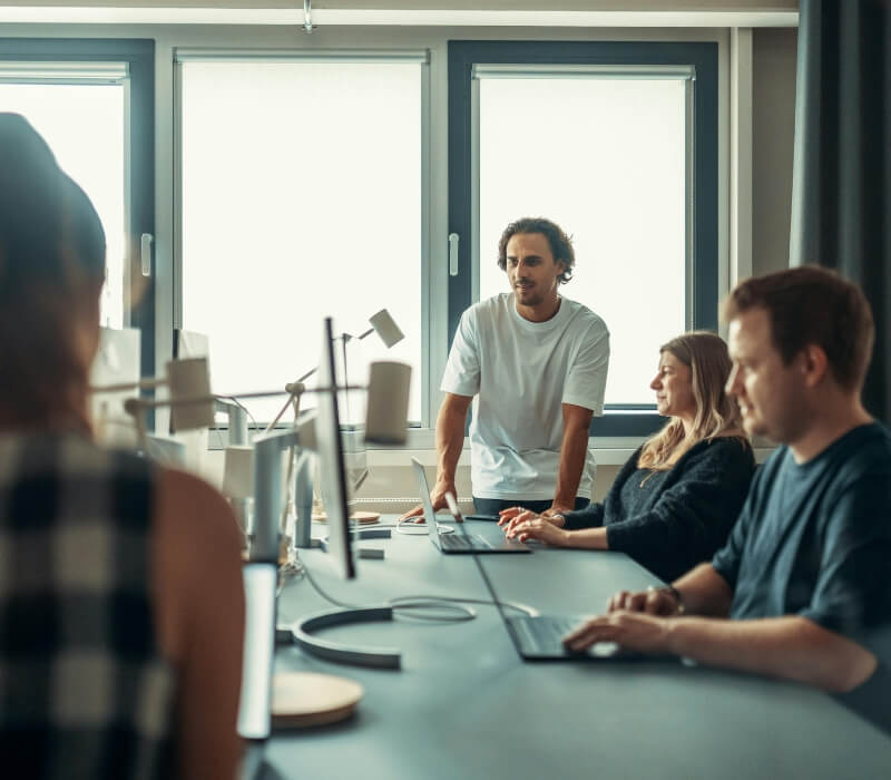 Team strategy session at Polar Web Agency planning SEO campaigns, Google search visibility, and customer acquisition for Australian service businesses